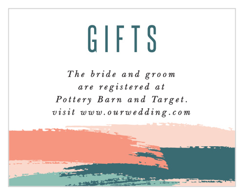 The Painterly Perfection Registry Cards might be the most important card in your wedding package.