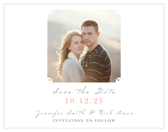 Let the world know about your engagement with the Illustrated Rose save the date magnet.