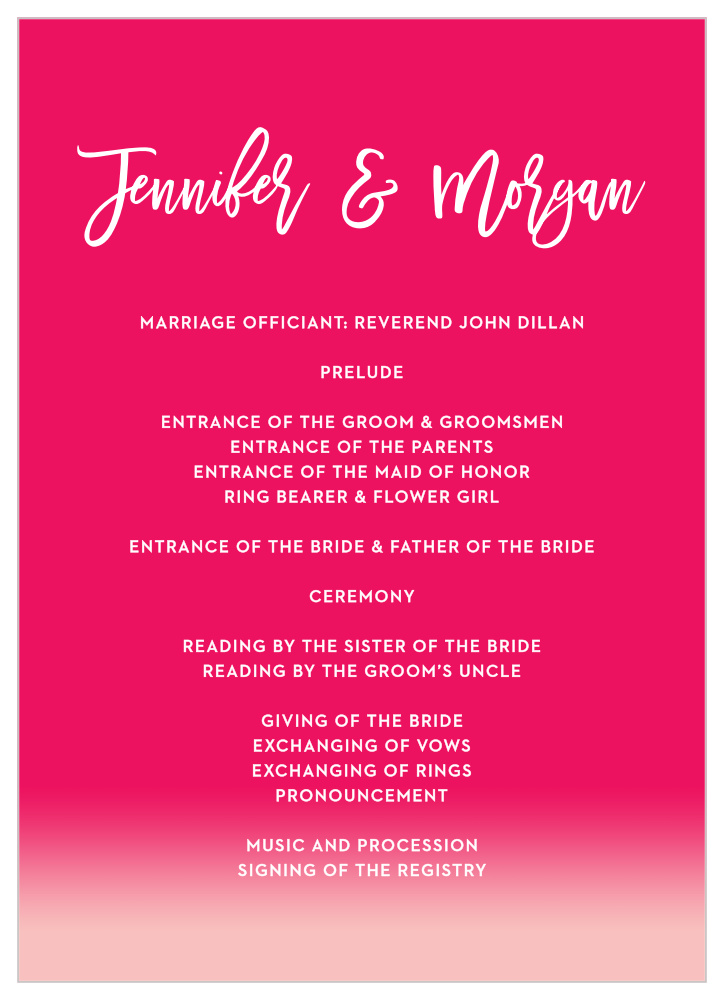 Bright Stars Wedding Programs