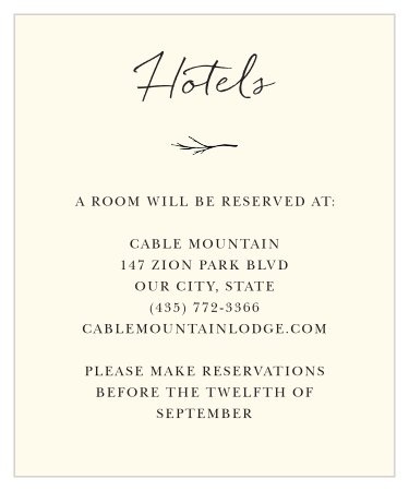 Recommend only the best local hotels to your guests with our stunning Weathered Twig Accommodation Cards.