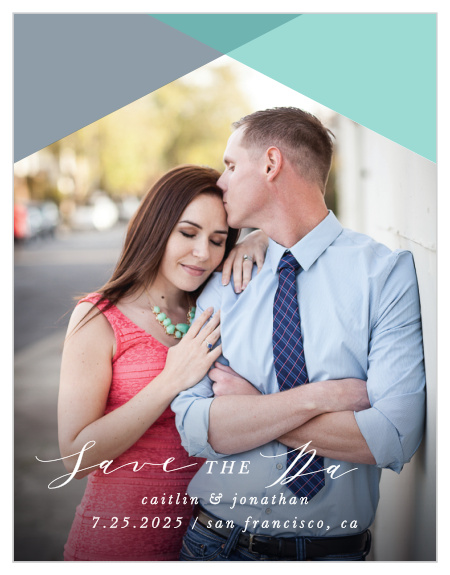 Our Geometric Apex Save-the-Date Magnets ensure that your loved ones mark their calendars well in advance of your special day.