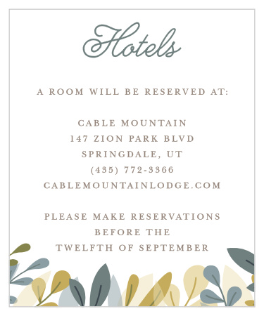 Recommend only the best local hotels to your guests with our stunning Forest Leaves Accommodation Cards. 