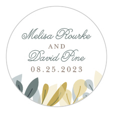 Our Forest Leaves Wedding Stickers utilize the same gorgeous design and color scheme as several other cards in the Forest Leaves wedding suite.