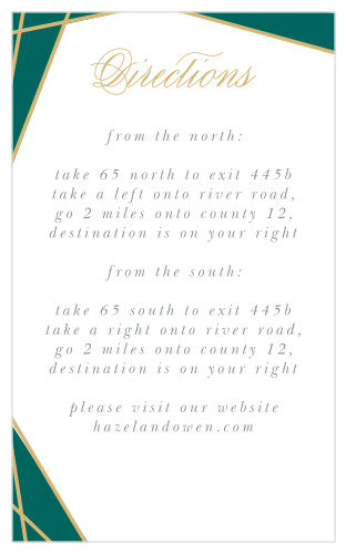 Our Emerald Facets Direction Cards are a gem to behold!