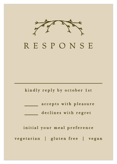 Make sure you've tallied up every single guest with our Charming Twig Response Cards!