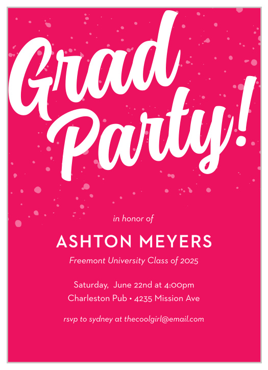 Our stunning Artistic Accomplishments Graduation Party Invitations ensure that you spend your big day surrounded by the people you care about most.