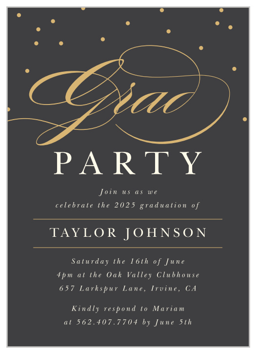 Our Ever Elegant Graduation Party Invitations are a wonderful choice for your graduate.