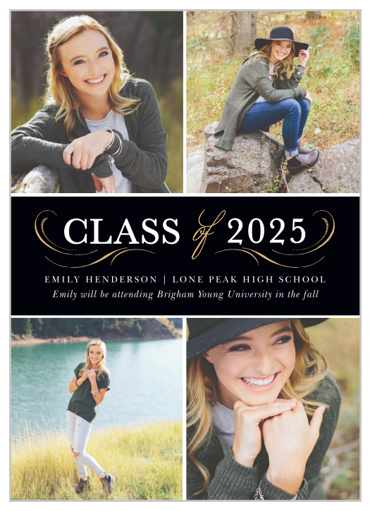 Our Elegant Band Graduation Announcements are formal and fun.