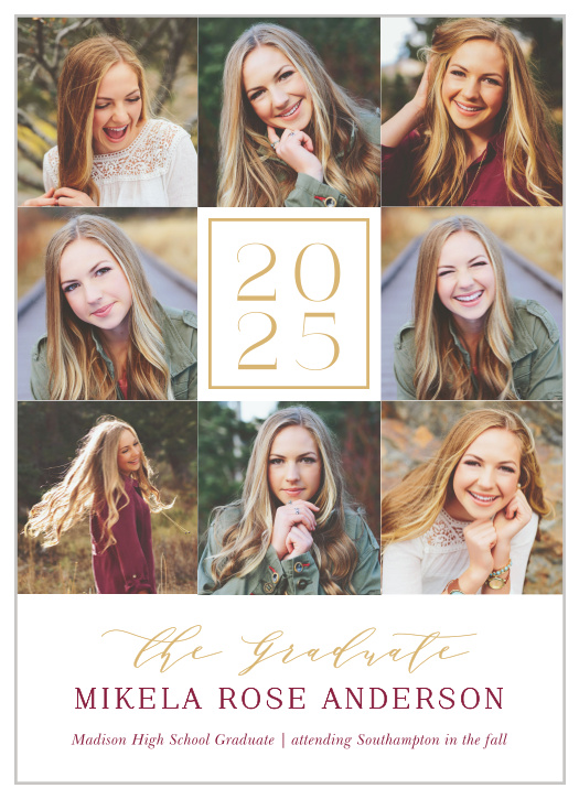 Our Framed Shots Graduation Announcements are designed for you to show off!