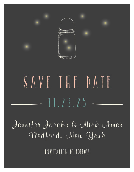 Stand out and make your Save-the-Date memorable by sending out a magnet! Customize the colors, font, and photo to make it uniquely you!