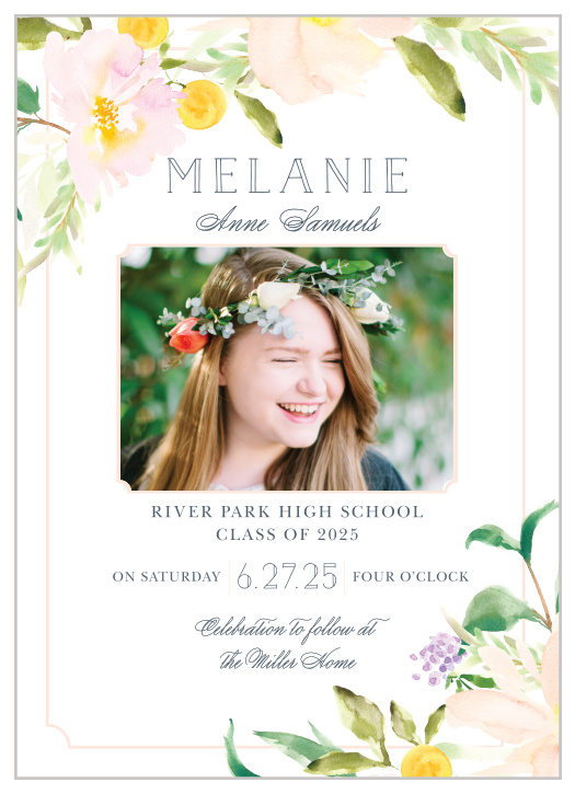 Our Melodious Melanie Graduation Invitations are a perfect selection for your graduates needs!