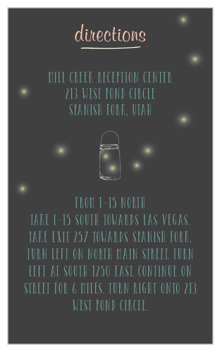 Make it easier on your guests with a perfectly matching direction card.