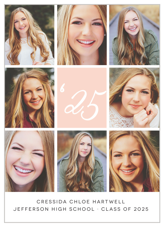 Show off your accomplishments in style with our Snazzy Snaps Graduation Announcements!