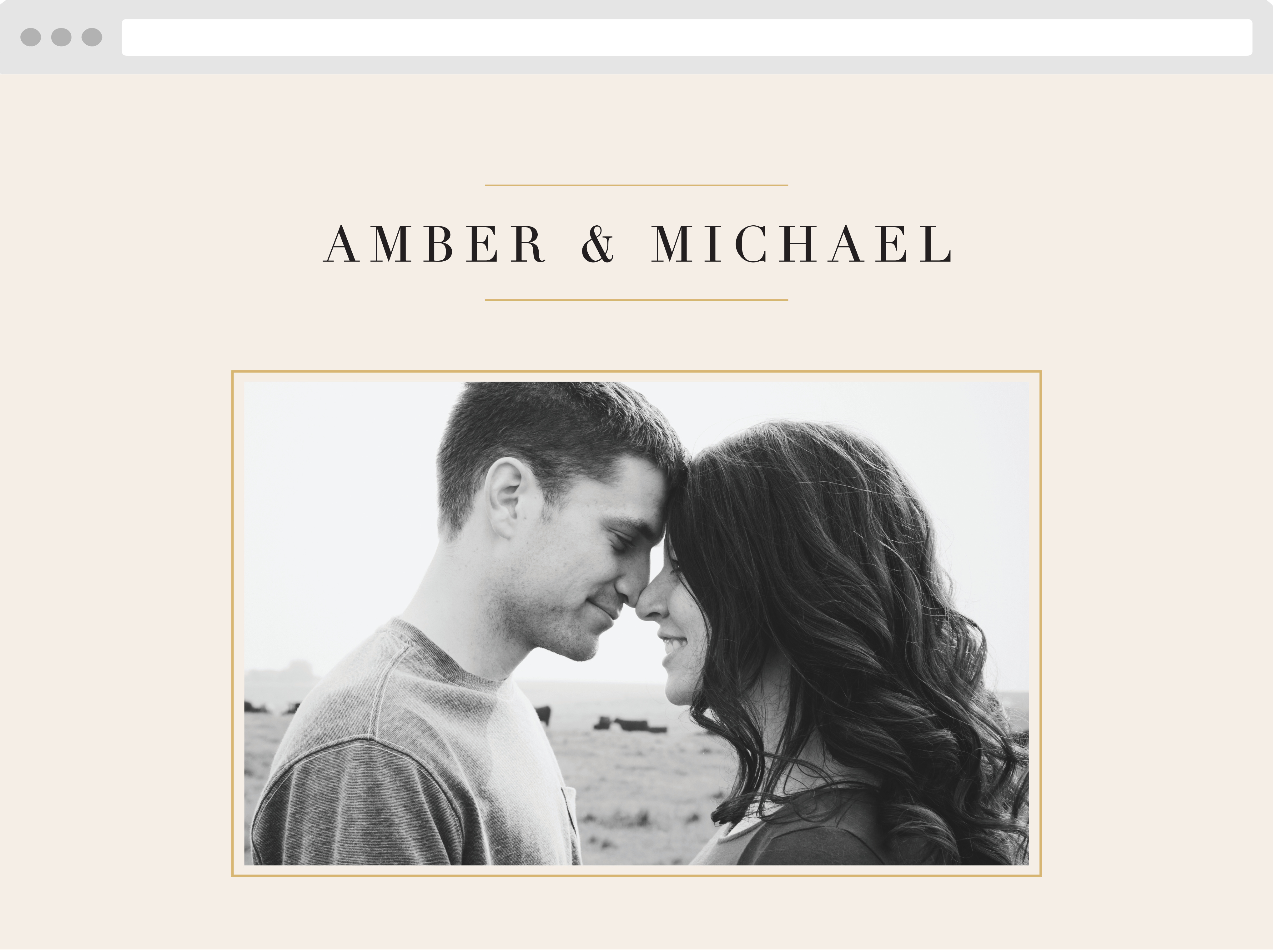 Timeless Type Wedding Website