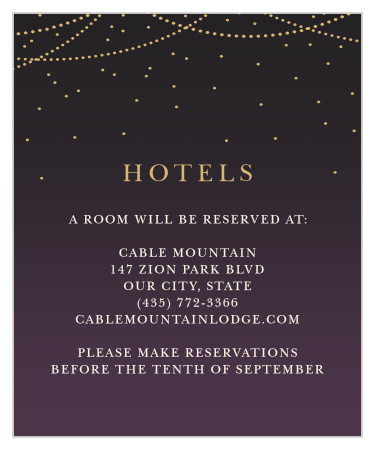 Recommend only the best local hotels to your guests with our stunning Light and Lantern Accommodation Cards.