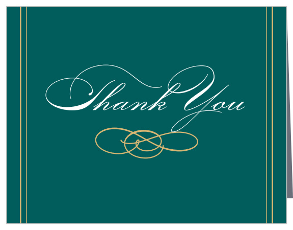 Our Striped Swash Wedding Thank You Cards utilize the same gorgeous design and color scheme as several other cards in the Striped Swash wedding suite.