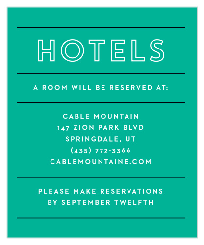 Recommend only the best local hotels to your guests with our stunning Bold Outline Accommodation Cards.