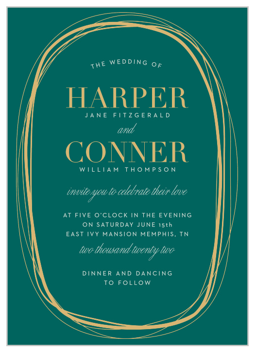 For a beautiful invitation befitting the elegance of your wedding plans, look no further than our With This Ring Wedding Invitations.