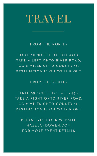 Our With This Ring Direction Cards utilize the same gorgeous design and color scheme as several other cards in the With This Ring wedding suite.