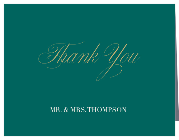 Our With This Ring Wedding Thank You Cards utilize the same gorgeous design and color scheme as several other cards in the With This Ring wedding suite.