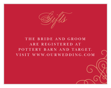 Spark your guests interest with our romantically designed Color of Love Registry Cards!