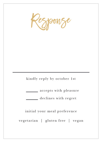 Our Rustic Plaid Response Cards give you the opportunity to tally up all of your guests, as well as their individualized needs.