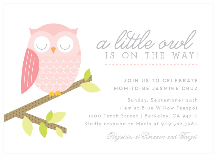 "Owl" bet all your guests love our Adorable Owl Baby Shower Invitations!