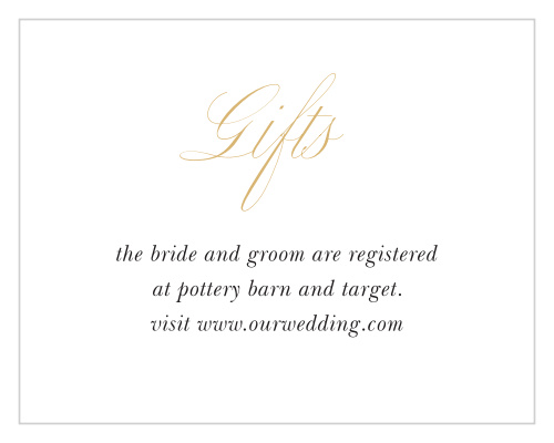 Our Love Knots Registry Cards are classically elegant.