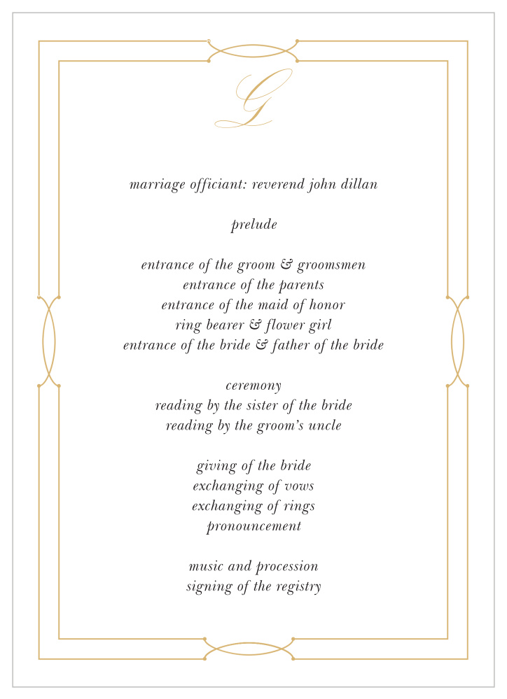 Love Knots Wedding Programs