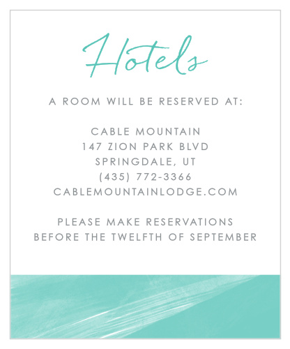 Guarantee that your guests are as comfortable as possible with our gorgeous Ocean Watercolor Accommodation Cards.