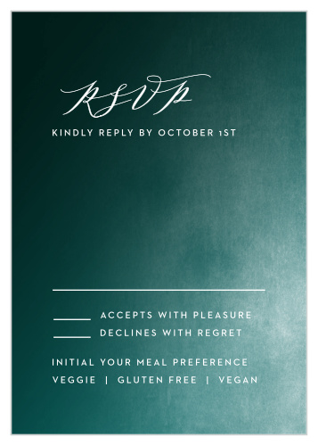 Tally up every single guest with our gorgeous Modern Ombre Response Cards.