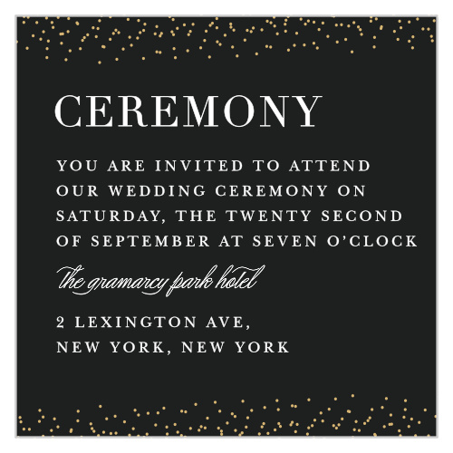 Our Luminous Sparkles Ceremony Cards utilize the same gorgeous design and color scheme as several other cards in the Luminous Sparkles wedding suite.