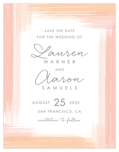 Be sure that your guests have your wedding information well in advance with our stunning and simple Artful Gallery Save-the-Date Cards.