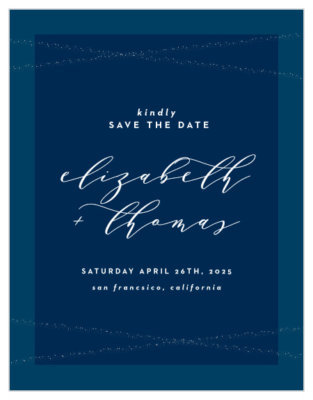 Make sure that your guests mark their calendars well in advance with our Stunning Starlight Save-the-Date Magnets. 