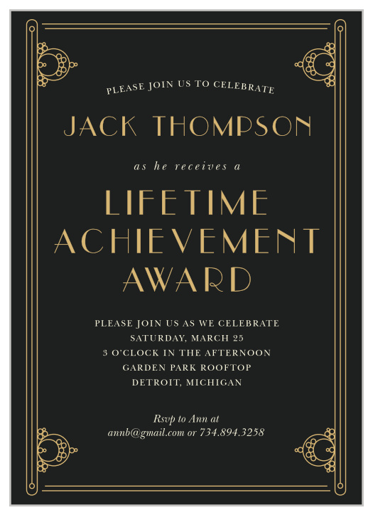 Celebrate the night away with our Raucous & Roaring Gala Invitation.