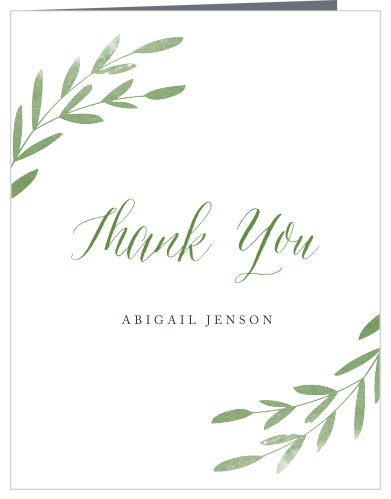 Our Spring Leaves Bridal Shower Thank You Cards are simply designed.