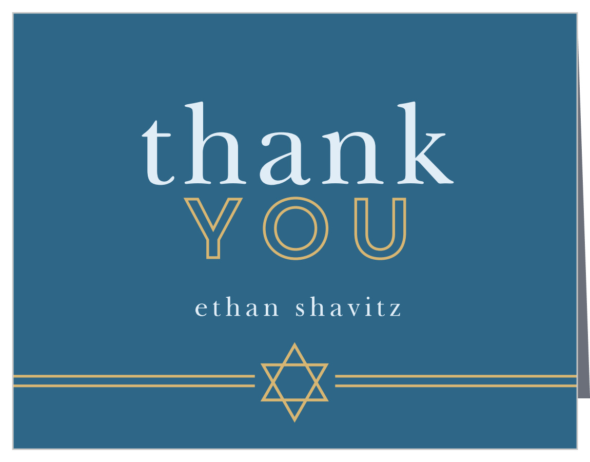 Cutting Edge Bar Mitzvah Thank You Cards