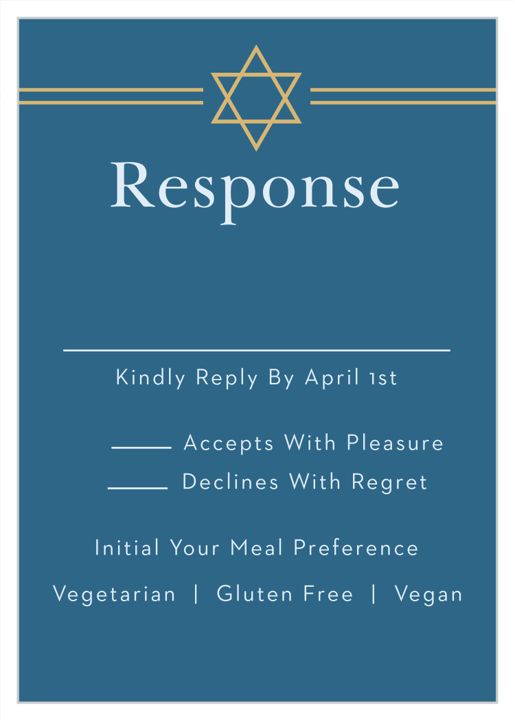 Cutting Edge Bar Mitzvah Response Cards