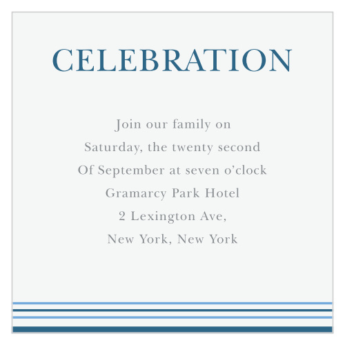 Our Striped Tallis Bar Mitzvah Reception Cards utilize the same gorgeous design and color scheme as several other cards in the Striped Tallis mitzvah suite.