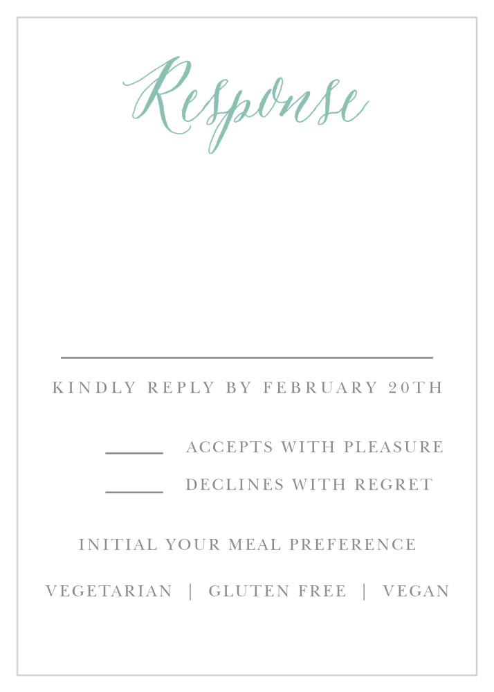 Romantic Script Bat Mitzvah Response Cards