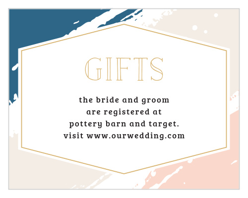 Our Perennial Painterly Registry Cards utilize the same gorgeous design and color scheme as several other cards in the Perennial Painterly wedding suite.
