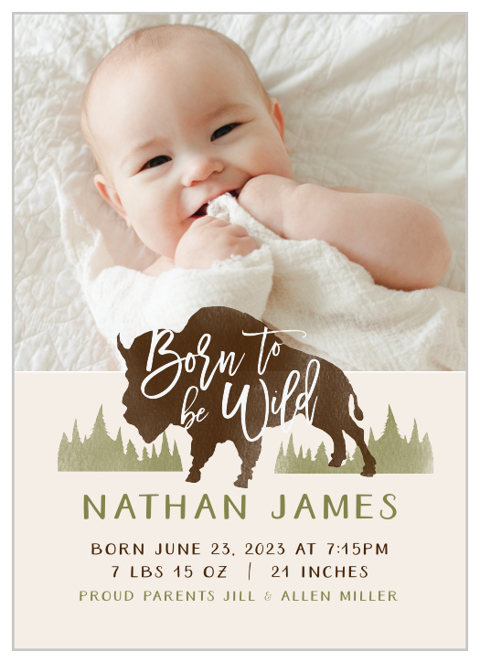 Born to Be Wild Birth Announcements are a breath of fresh air.