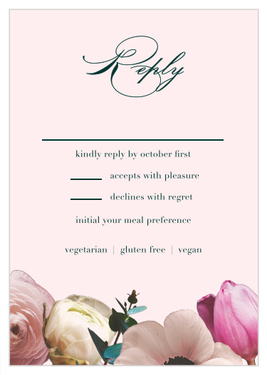 Our Southern Romance Response Cards are a perfect choice for your perfect day.