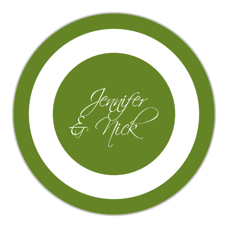 Initials Square Wedding Stickers