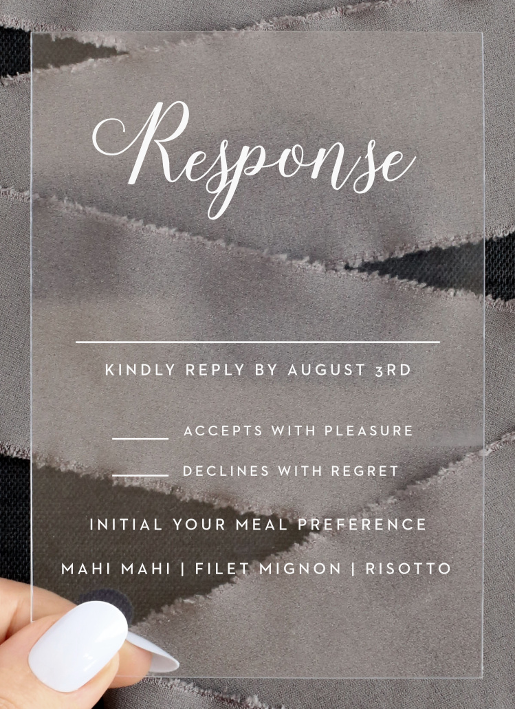 Big Script Clear Response Cards