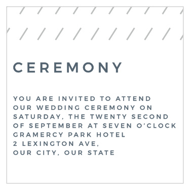 Our Starry Galaxy Ceremony Cards feature a spacey and modern design.