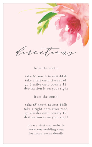 Help your guests find the venue of your dreams with our stunning Botanical Gardens Direction Cards.