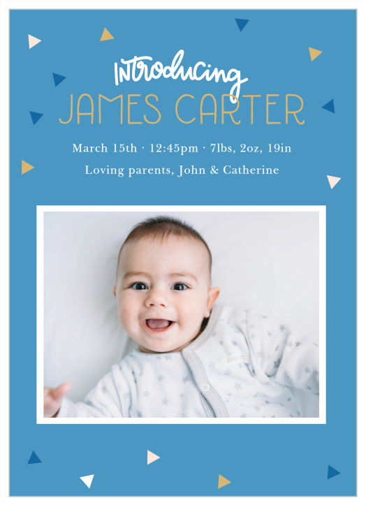 Our Big Hooray Birth Announcements bring the celebration.