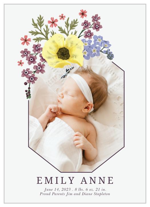 Our elegant Garden Dreams Baby Shower Announcements are an excellent way to send the great news. 