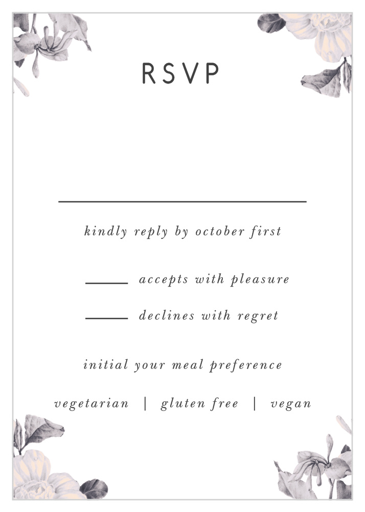 Stormy Florals Response Cards